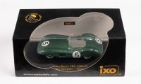 ASTON MARTIN DBR:&nbsp;A 1:43&nbsp;scale Aston Martin DBR 1/300, the number #5&nbsp;race car that was driven to victory&nbsp;in the 1959&nbsp;Le Mans 24 hour, with the driver combination of Carroll Shelby - Roy Salvadori