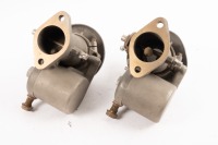 SOLEX CARBURETTORS: A pair of Solex carburettors, stamped '46 MH - 593083 / 593079', width 46mm, thought to suit a Bugatti Type 44 [Location: Melbourne] - 4