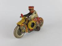 POLICE; Motor Cycle Cop by Louis Marx USA c1950s, clockwork, 20.5 cms.