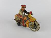 POLICE; Motor Cycle Cop by Louis Marx USA c1950s, clockwork, 20.5 cms. - 2