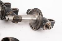 STUB AXLES / KING PINS: A box of assorted front stub axles & kings pins and some assorted connectors [Location: Melbourne] - 4