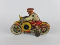 POLICE; Motor Cycle Cop by Louis Marx USA c1950s, clockwork, 20.5 cms. - 3