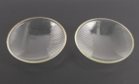 HEADLIGHT: Two approximately 7.5-inch diameter glass headlight lenses, possibly suited to Volkswagen or Porsche, marked 'V-S 192-IL' [Location: Melbourne] - 2