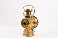 LUCAS: A Lucas brass Petroleum Motor-Lamp, overall height 29cm, lens diameter 10cm [Location: Melbourne] - 3