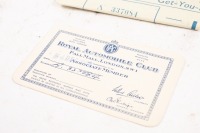 R.A.C: A circa 1956 R.A.C. car badge, appears unused, comes with mounting bracket, members card in original box [Location: Melbourne] - 2