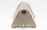 BUGATTI: A fabricated alloy fuel tank to suit pointed tail Bugatti Type 40 Brescia Special, 41cm high, 51cm wide, 39cm long [Location: Melbourne]