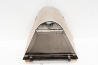 BUGATTI: A fabricated alloy fuel tank to suit pointed tail Bugatti Type 40 Brescia Special, 41cm high, 51cm wide, 39cm long [Location: Melbourne] - 3