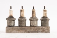 BUGATTI: An alloy spark plug holder, holds four 18mm plugs, to suit Bugatti Type 37 [Location: Melbourne]