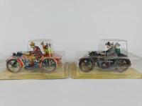 CLASSIC: Two Paya reissues of classic Motor Cycle & Sidecar toys from the original castings,tinplate & clockwork. - 2