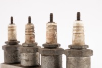 BUGATTI: An alloy spark plug holder, holds four 18mm plugs, to suit Bugatti Type 37 [Location: Melbourne] - 2