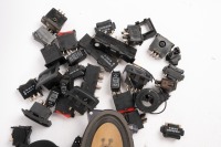 MERCEDES-BENZ: A group of assorted parts for W126 and W123 mostly being interior parts, includes items such as two W126 Burl gearshift knobs, W126 NOS Distributor seal Part No A0149975848, M103 ignition module, and others [Location: Melbourne] - 2