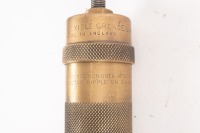 ENOTS: A circa 1920s Enots, made in England, brass flexible grease gun, 22.5cm long [Location: Melbourne] - 3