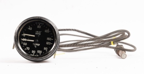 SMITHS: A Smiths dual water & oil pressure gauge, 55mm wide overall [Location: Melbourne]