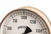 PRESSURE GAUGE: An early pressure gauge, 15cm wide overall, manufacturer unknown [Location: Melbourne] - 2