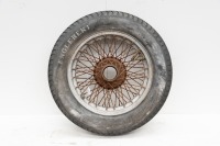 WIRE WHEEL: A wire wheel, size 17x x 350 with Englebert tyre [Location: Melbourne]