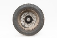 WIRE WHEEL: A wire wheel with Dunlop tyre, size 14 inch [Location: Melbourne] - 3