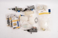 MASTER CYLINDERS: Three AP Racing master cylinders and a group of assorted AP Racing reservoirs and NOS hardware sets [Location: Melbourne]