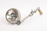 SIDE SPOT LAMP: A circa 1940s or 1950s Guide, made in the USA, side spot lamp fixed on adjustment handle, thought to be used in police vehicles, lens diameter 13.5cm [Location: Melbourne]