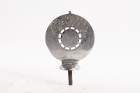 RACQ: An early Royal Automobile Club of Queensland 'Associate' pedestal mounted badge with enameled centre, numbered to lower 'A6626' manufactured by Wallace Bishop, 14cm high overall [Location: Melbourne] - 2