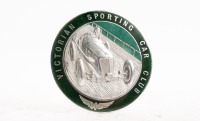 V.S.C.C: A 'VICTORIAN SPORTING CAR CLUB' car badge by Stokes of Melbourne [Location: Melbourne]