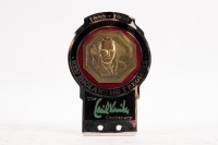 MG: A fine detailed MG New England MG T Register 1888-1988 - The Cecil Kimber Centenary car badge, 12cm high, 8cm wide [Location: Melbourne]