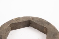WRENCH: A large heavy hexagonal wrench spanner, inscribed on side '3 Inch high lift 'R' valves', inside width 10.5cm, length 47.5cm [Location: Melbourne] - 3