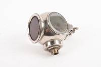 HELMET LIGHT: A small early James Neale & Sons (Birmingham) 'Raydyot' helmet spotlight, two clear lenses on red lens, largest lens size 5.5cm [Location: Melbourne]