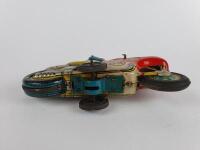 MILITARY: Military bike by Modern Toys Japan plus Racing 83 bike by Oriental Metal Industries India, both friction & 1970s. - 10