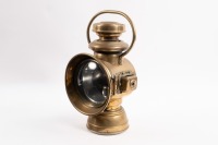 COACH LAMP: An early Powell & Hanmer (Birmingham) coach / carriage brass lamp, 30cm high [Location: Melbourne]