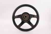 MOMO: A Momo M38 leather steering wheel & boss with Mercedes horn button, [P/N KBA 70056], 37cm wide [Location: Melbourne] - 3