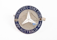 MERCEDES-BENZ: A Mercedes-Benz Club Australia badge, made by K.G. Luke, Melbourne, 7.5cm wide [Location: Melbourne]