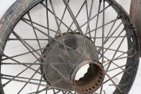 WIRE WHEELS: Two wire wheels thought to possibly suit Stutz Bearcat, wheel width 54.5cm [Location: Melbourne] - 2