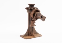 JACK: A pawl & cog jack, thought to be a railroad jack, marked 'NO 18', 26cm high, not extended [Location: Melbourne]