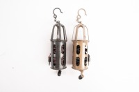 LUCAS: Two Lucas 'birdcage' portable inspection lights, both numbered '866' [Location: Melbourne]