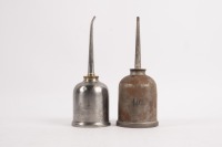 OILERS: Two Braimes oiler cans, both 21cm high [Location: Melbourne]