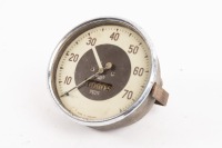 SPEEDOMETER: A Smiths (England) 70 MPH speedometer gauge, lens diameter 9.5cm, [Location: Melbourne]