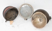 HEADLAMPS: A group of three early large headlamps, [Location: Melbourne]