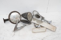 MIRRORS: A group of assorted early side and interior mirrors, [Location: Melbourne]