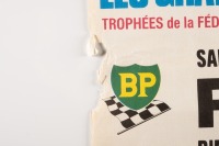 REIMS 1966: An original poster for the 1966 French G.P at Reims, with artwork by Michael Beligond, 59cm high - 2