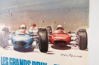 REIMS 1966: An original poster for the 1966 French G.P at Reims, with artwork by Michael Beligond, 59cm high - 3