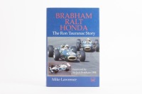 TAURANAC: 'BRABHAM + RALT + HONDA' hardcover book by Mike Lawrence Title page hand signed by Ron Tauranac