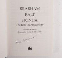 TAURANAC: 'BRABHAM + RALT + HONDA' hardcover book by Mike Lawrence Title page hand signed by Ron Tauranac - 2