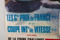 ROUEN 1966: An original poster for the 1966 G.P de Rouen-les-Essarts won by Denny Hulme (BT 18 Brabham-Honda), with artwork by Michael Beligond, 59cm high, 39cm wide - 2