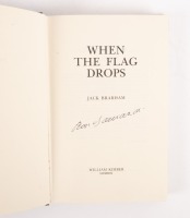 BRABHAM: 'When the Flag Drops' hardcover book, authored and signed by RonTauranac on title page, from the library of Barry Lake - 2