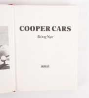 DOUG NYE: The Cooper Cars book by Doug Nye, hardcover 2nd edition, hand signed inside cover by Sir Jack, 376 pages - 3