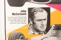 ELFIN: A original circa 1972 BP poster featuring Hamilton/Stewart/McCormack in his Elfin MR5 Repco Holden, 75cm high, 50cm wide - 2