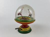 NOVELTY: Magical Motorcycles spinning top by Linemar Japan c 1950s, rare toy in very good condition. - 2