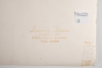 DENIS HULME: A large original black & white photograph by Lawrence Thomas of Dennis Hulme racing a BT19, signed by Dennis Hulme 'With Very Best Wishes - Dennis Hulme', 49cm high, 59cm wide - 4