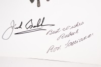 SIR JACK: 'The Jack Brabham Story' hardcover book, signed and inscribed to title page by Jack Brabham and Ron Tauranac - 3
