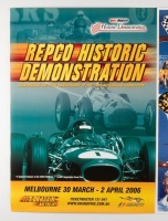POSTERS: Two posters promoting historic racing events, includes a 1999 Shannons Phillip Island Classic with Brabham illustration and a 2006 Repco Historic Demonstration, both measure, 60cm high, 42cm wide - 2